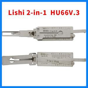 폭스바겐 아우디 스코다 차량 도어 개방용 리시 2in1 HU66 리시 픽 도구 HU66V.3 열쇠공 도구