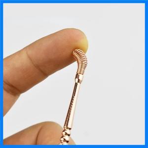 스테인레스 스틸 더블 헤드 귀 청소기 스푼 나선형 귀 선택 스푼 귀지 제거제 청소 도구 케어 귀 청소 도구