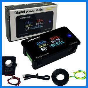 AC 50-300V 20A 100A 전압계 전류계 KWS 전력 에너지 미터 LED 디지털 AC 전력계 재설정 기능이있는 전기