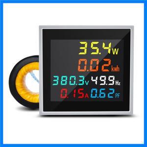 D48-2058 AC 에너지 미터 110V/220V 100A - HD LCD 디스플레이 전압/전류/전력/주파수/PF 모니터 다기능 전
