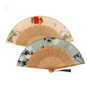 스토어-다유 아이비스 전통 대나무 접이식 부채 꽃과나비 디자인 랜덤발송 부채세트
