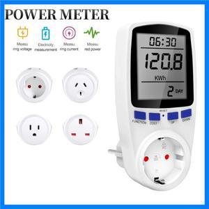 디지털 전력계 AC 220V LCD 전력계 소켓 와트 Kwh 에너지 미터 EU UK US AU 플러그 측정 콘센트 전력 분석