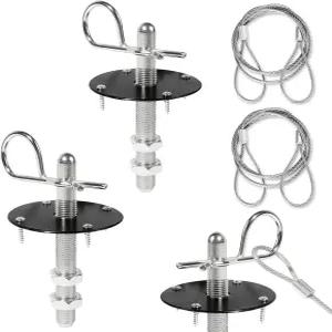 자동차용 Klfte 2팩 트럭 후드 핀 자동차 커버를 고정하고 흔들림을 줄이기 위한 레이싱 랜야드가 있는