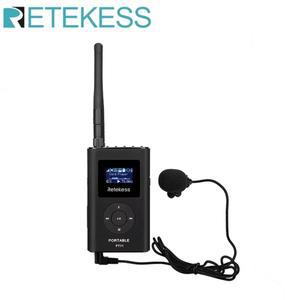 [호환품]RETEKESS-무선 FM 방송 송신기 FT11 0.3W MP3 휴대용 교회 자동차 회의 지원 TF 카드 AUX 입력
