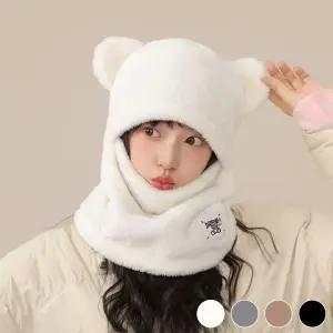 360도 귀디자인 보들털 앞로고 워머 목도리 방한 겨울 목토시 스포츠두건 스컬캡 멀티 스카프 자전거 모자