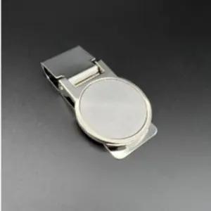 실버 고급원형 메탈 머니클립 지폐 보관 여성 카드 지갑 남자 남성