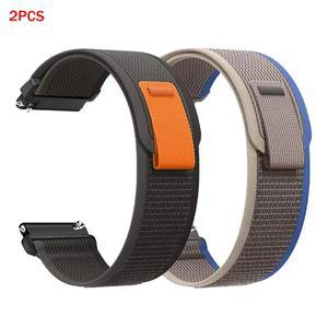 [호환품]2개 20mm 트레일 루프 나일론 팔찌 (가민 호환 포러너 570 255 265 245 645 베누 3 2 밴드 비보액