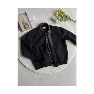 록쉬블몰 남성 바람막이 점퍼 블랙체크 항공 가을 코트 긴팔 상의 HO3