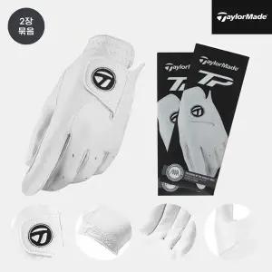 [하프클럽/테일러메이드]2장패키지 테일러메이드 TP 글러브 양피 골프장갑 남성용 화이트 왼손착용TA859