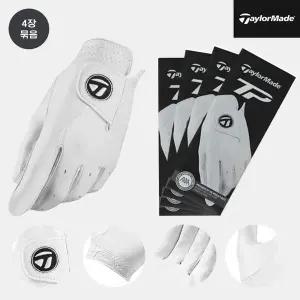 [하프클럽/테일러메이드]4장패키지 테일러메이드 TP 글러브 양피 골프장갑 남성용 화이트 왼손착용TA859