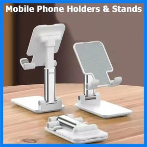 접이식 휴대 전화 스탠드 데스크탑 태블릿 Ipad 휴대용 전화 홀더에 적합한 실리콘 패드로 각도 및 높이 조