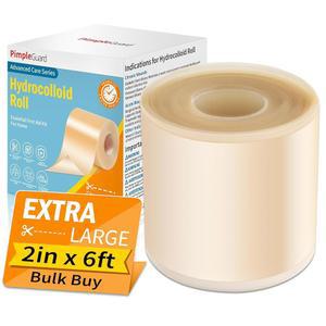 자가 접착식 초대형 여드름 패치 롤 고흡수성 방수 DIY 사이즈 구급 키트 홈 에센셜이 포함된 상처 관리용 하이드로콜로이드 롤 2IN*6FT