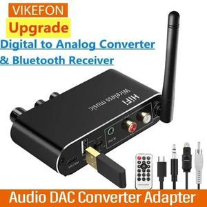 디지털-아날로그 오디오 DAC 변환기 어댑터 디지털 SPDIF 광학 Toslink-3.5mm 3.5 AUX 잭 RCA LR Bluetooth
