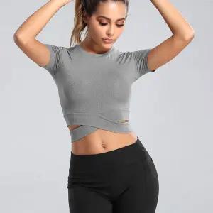 요가 여성 트레이닝 탑 여성티셔츠 반팔티셔츠 운동 스포츠 반팔티 여가복상의 여름 요가복 여자 여성