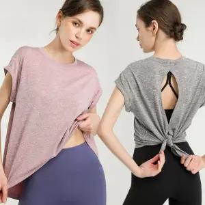 여성용 등 쿨링 펀칭 파임 운동복 상의 반팔 커버업 쿨링 필라테스옷 헬스복 요가복 운동복 민소매 여름