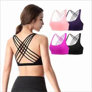 브라탑 운동복 요가 스포츠브라 브라캡 필라테스 여성 쾌적한브라탑 운동복 통풍브라탑 캡내장브라탑