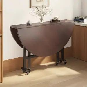 접이식식탁 홈 작은 원형 우드식탁 아파트 이동식 고급 식탁 북유럽풍 원목 모던 슬레이트