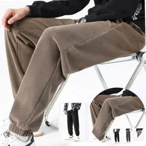 ELC 남성 폴라폴리스 조거팬츠 보온 겨울바지