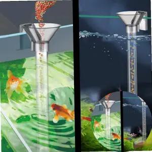 [ADA] 어항 대롱급여기 자동 먹이 공급기, 치어/새우/열대어, 아크릴, 투명, 1구, 소형