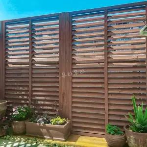 야외 나무 울타리 정원 옥상 나무담장 가림막 화단 원목