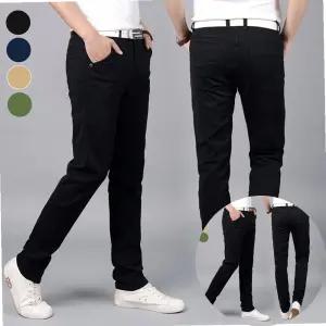 남성 면바지 슬림핏 스트레이트 치노 워크팬츠