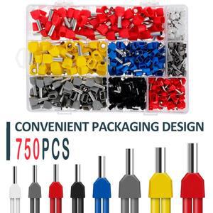 750PCS 이중 와이어 엔드 페룰 키트 케이블 연결을 위해 사용하기  상자가 다용도 신뢰할 수 트윈