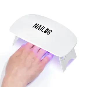 네일로그 미니 6W UV LED 램프 - 젤 폴리쉬 매니큐어를 위한 USB 케이블이 있는 휴대용 네일 드라이어