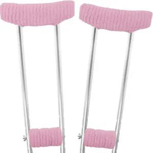 XNOSPMXOOX 목발 패드 - 핸드 그립을 위한 범용 언더암 패딩 팔뚝 핸들 베개 커버 핑크 고무 최소 사이즈