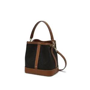 고급스럽고 세련된 닥스 DAKS닥스 DAKSDAKS WOMENS ACCESSORIES 브라운 세인트바넷 DD패턴 가죽배색 버킷백