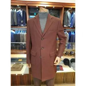 코넬리아니 [여주점] 와인 사선패턴 울 싱글 코트 (L.90CM)(C09CTSI03)