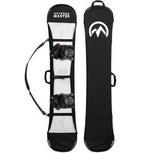 아웃도어마스터 업데이트 고무 범퍼가 있는 스노보드 슬리브 소프트 커버 케이스 탈부착 가능한 패딩 숄더 스트랩
