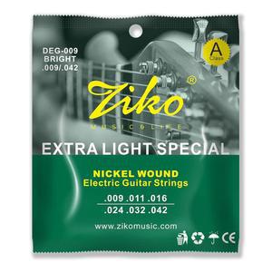[미국배송] 지코 엑스트라 라이트 스페셜 일렉트릭 기타 줄 니켈 권선 .009-.042 게이지 롱 듀레이션 톤 세트 6개
