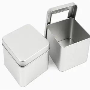 언라벨 다용도 정사각 틴케이스 막힘 사각통
