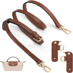 롱샴 미니 파우치용 닐리시아 탑그레인 가죽 스트랩 업그레이드된 버클 백 조절 가능 크로스바디 어깨 변환