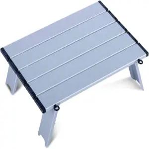 클림 초경량 컴팩트 미니 비치 피크닉 접이식 알루. 기내 반입 가방 포함 테이블 두 가지 사이즈(실버 - S)