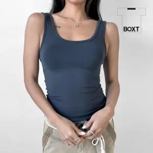 [그리니치]스판 런닝나시 크롭탑 이너 레이어드 요가복 kd415