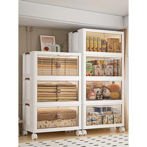 접이식 서랍장 투명수납함 사물함 이동식 정리함 바퀴