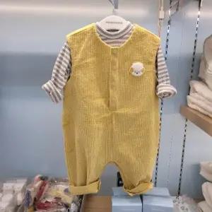 HC09 유아 공용 밀크 오버롤 상하복 세트 H2722216 (41555237)