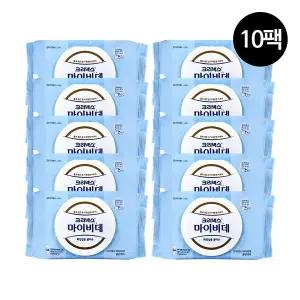 크리넥스 마이비데 클린케어 화장실용 물티슈 비데티슈 캡형 46매 x 10팩 {QHJ}