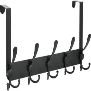 OIM 오미오미오 드릴 없음 15개의 후크가 달린 도어 코트 랙 위에 설치 금지 - 수건 모자용 행거 정리함