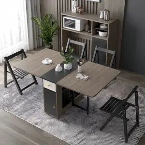 공간활용 확장형 식탁 의자 탁자 주방 확장형식탁