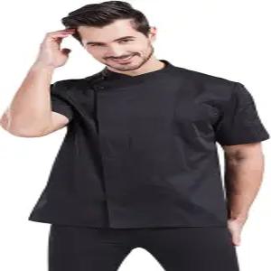 난슨 남성 셰프 코트 재킷 짧은 쉬브 레스토랑 여름 주방 음식 서비스 작업 CFM0066