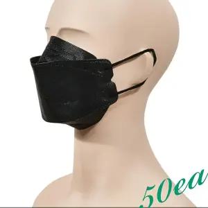 쉬미리 트라이 일회용 3D입체 블랙마스크 대형 50매 침