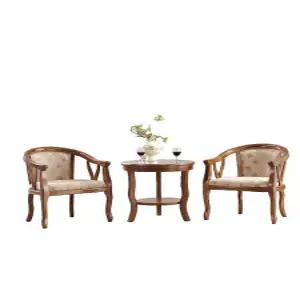 의자 단품 엔틱 라이트월넛 원목부부테이블 징타입