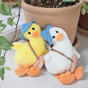 나들이 데님모자 까꿍 오리 인형 귀여운 키링 2Colors