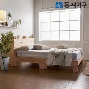 동서가구 순수 히노끼 편백나무 100% 프레임 수납헤드 평상 원목침대 SS+9존독립 매트리스 DF639020