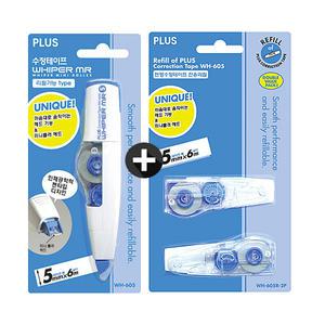 플러스 605 수정테이프 화이트 리필2개