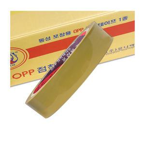 국산OPP 박스테이프 미색 24mm(100EA) 포장용OPP테이프