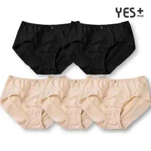 예스플러스_40데니아 여성 노라인팬티 5매세트/무형광/빅사이즈/여성팬티