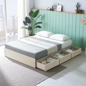 규수방 무헤드 3단 멀티 서랍 침대 프레임 (매트리스 선택) 싱글/슈퍼싱글/더블/퀸